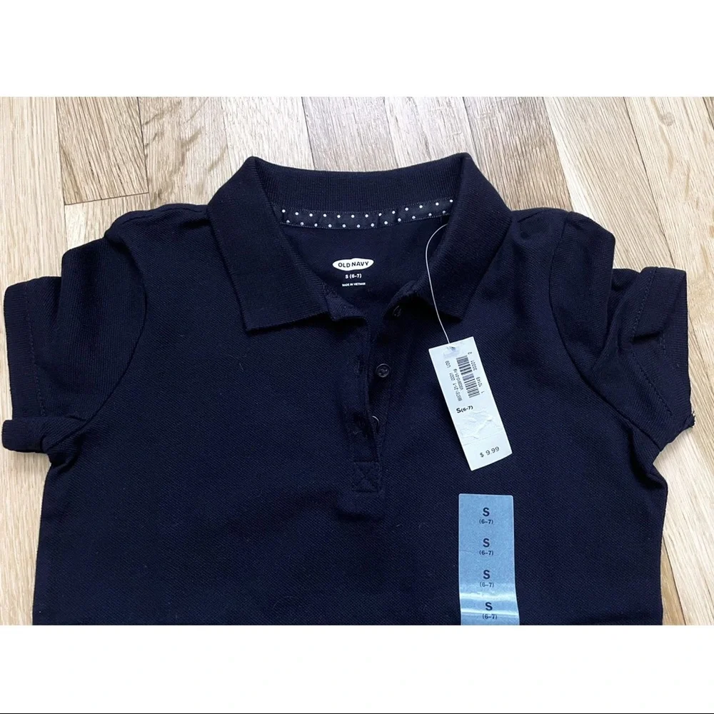 OLD NAVY Girl’s Short-Sleeve Pique Polo in Black